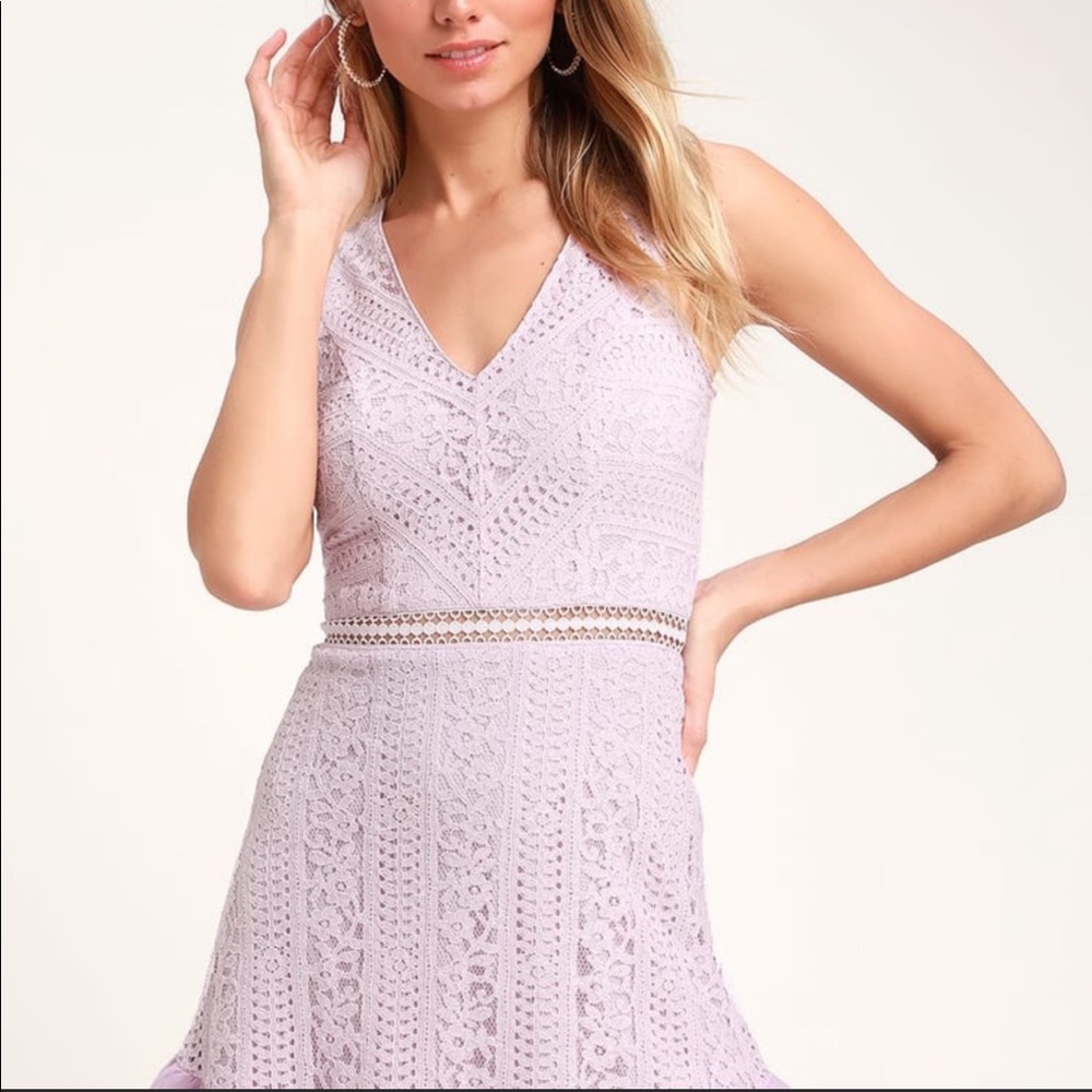 Lulu’s Lace Pink Lilac Dress